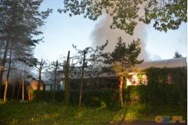 Pożar na Bładnicach w Skoczowie